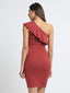 Solid One shoulder Bodycon Dress